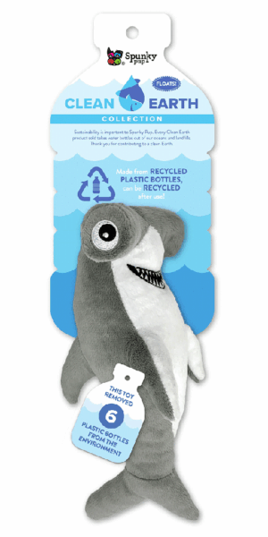 SPUNKY PUP Clean Earth Hammerhead Shark Small