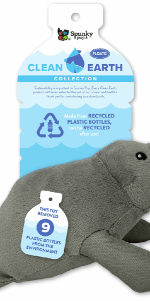 SPUNKY PUP Clean Earth Manatee Large